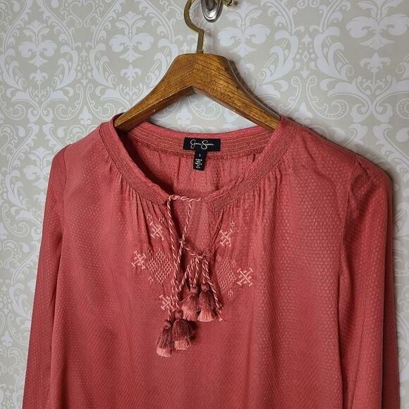 Jessica Simpson Size Small Boho Style Longsleeve Blouse - Picture 2 of 12